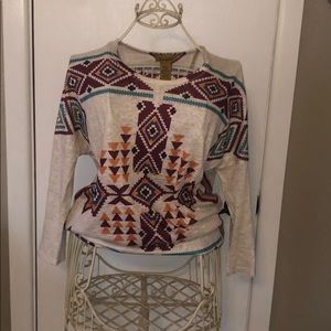 Aztec print long sleeve